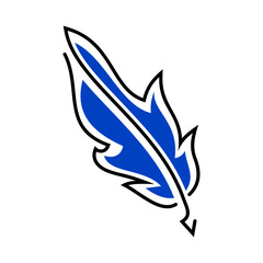 Feather Pen Vector Logo Design Template