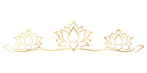 Lotus flowers line art style. element vector eps 10