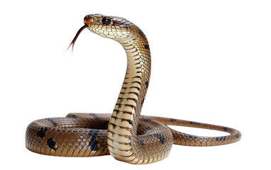 Naklejka premium Exploring the Anatomy of Cobras Isolated on Transparent Background.