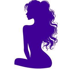 A woman silhouette vector illustration png