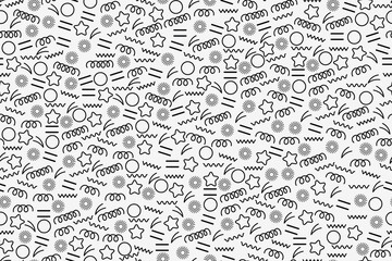 black doodle pattern, minimalist background design, childish, trendy design, wrapping, wall paper, fabric, etc.