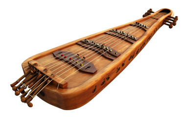 Exploring the Dulcimer's Musical Odyssey Isolated on Transparent Background.
