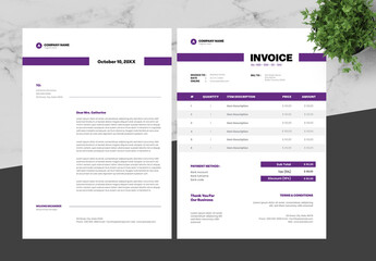 Purple Letterhead+Invoice