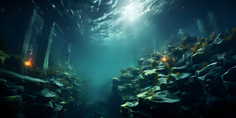 Underwater view of reef