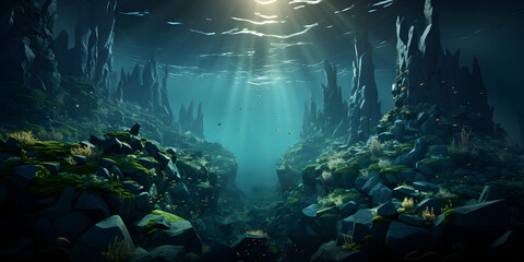 Underwater view of reef