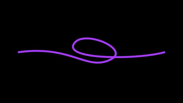 Curve Line Animation with transparent background
