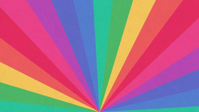 Looped retro rainbow background, pop art, grainy texture, 4k animation cartoon footage