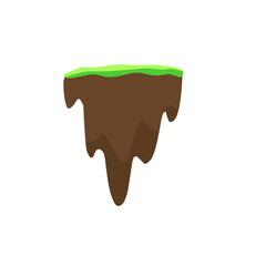 Illustration of a floating island