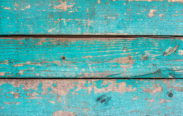 Fototapeta na wymiar Old dirty vintage blank wooden background with texture painted blue.