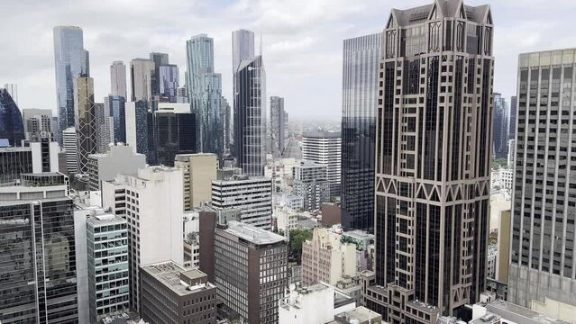 Skyline of Melbourne from 35th floor