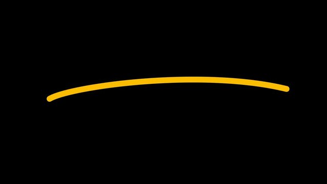 Yellow underline Animation with transparent background