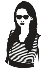 girl with sunglasses