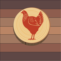 rooster on the background