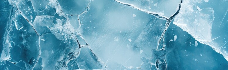 Abstract Ice Background. Blue Background with Cracks on The Ice Surface Idea
