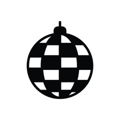 Disco Ball icon with white background vector stock illustration