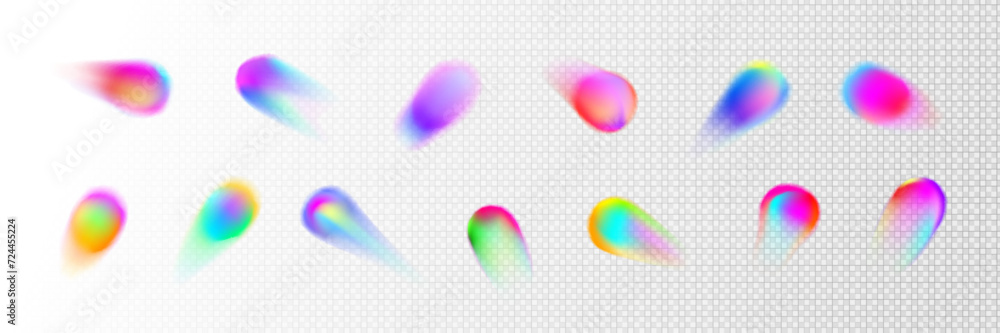 Poster blur gradient circle abstract shape with gradation of fluid color on transparent background. vector 