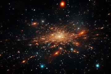 Naklejka premium a universe with planets, stars and space satellites.A cluster of planets, black holes in space