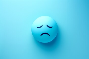 Sad emoji. Blue Monday.