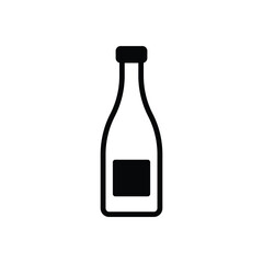 Champagne icon with white background vector stock illustration