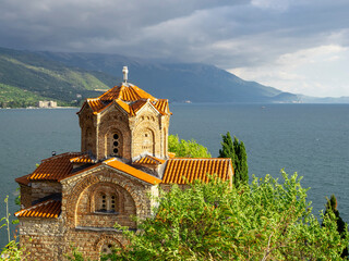 Orthodox Church of St. John the Theologian in Ohrid. - obrazy, fototapety, plakaty