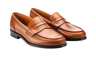 Timeless Penny Loafers On Transparent Background