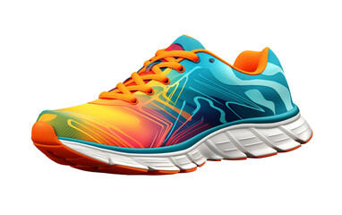 The Latest in Running Shoe Fashion On Transparent Background