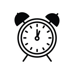 Clock icon with white background vector stock illustration