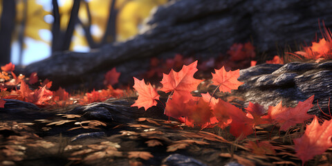 Nature's Tapestry Autumnal Splendor Unfolds, Golden Harvest A Backdrop of Autumn's Embrace.