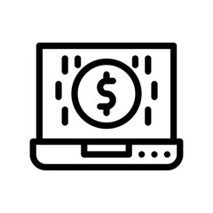 laptop line icon