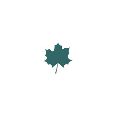 vector leaf element in green simple leaf