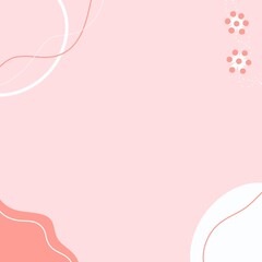 The curves on the pink wallpaper add a modern and striking look. Add some fun with flowers