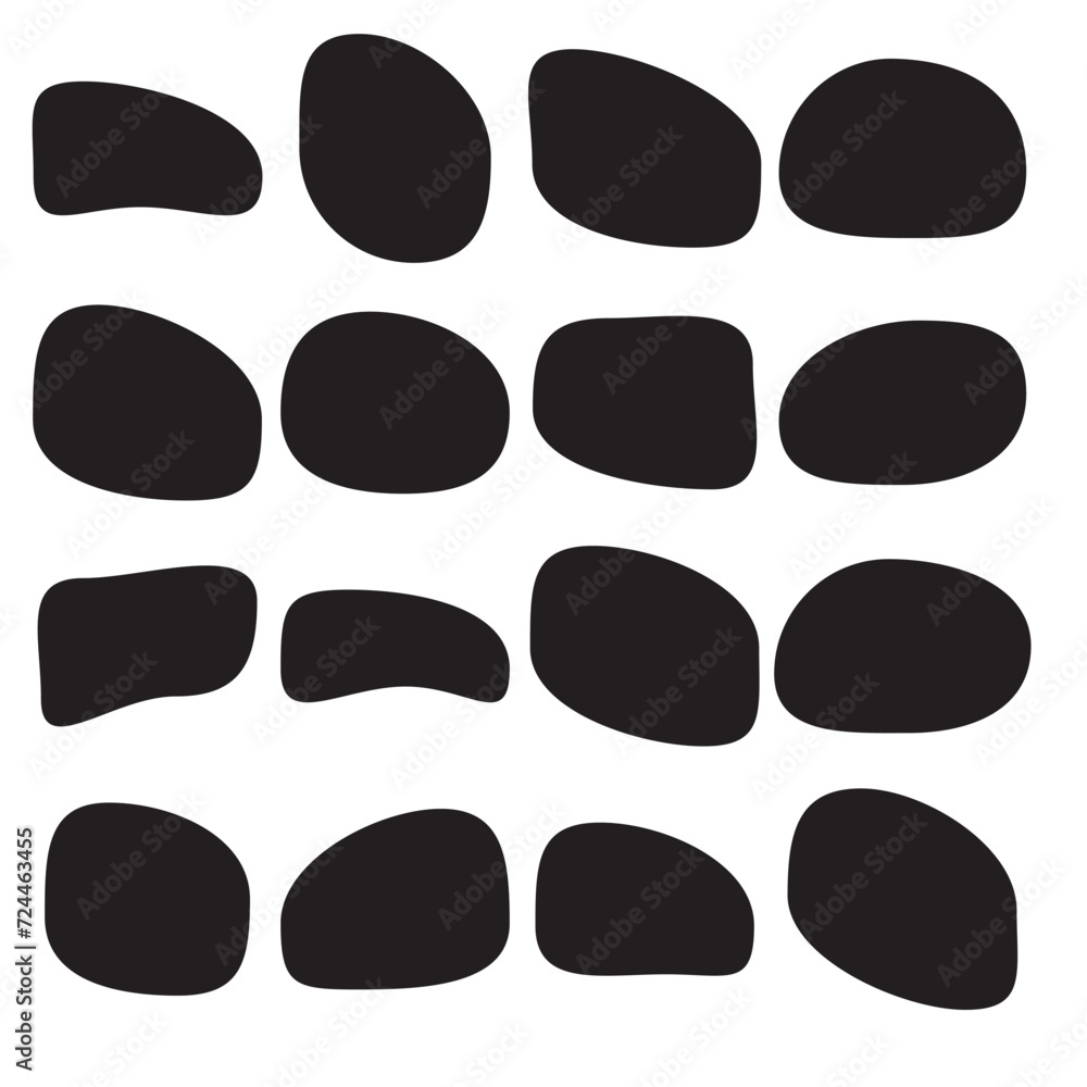 Poster 16 modern liquid irregular blob shape abstract elements graphic flat style design fluid vector illus