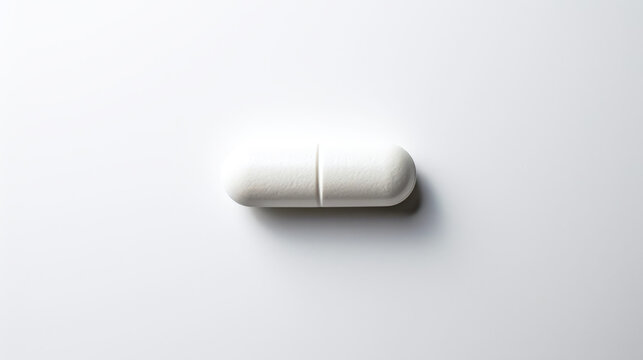 Clear and concise image of a single pill on a white background