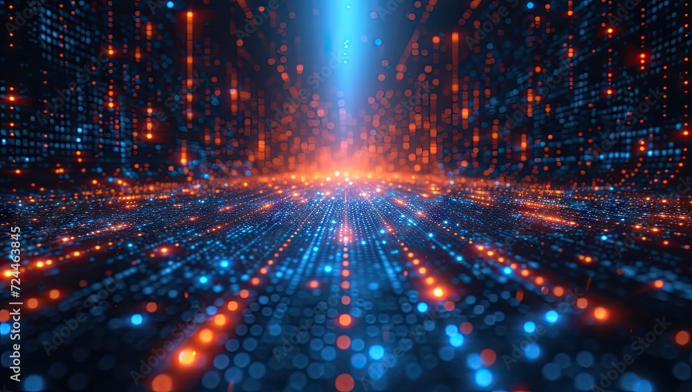 Poster modern technology and science concept with futuristic abstract background. digital network and cyber