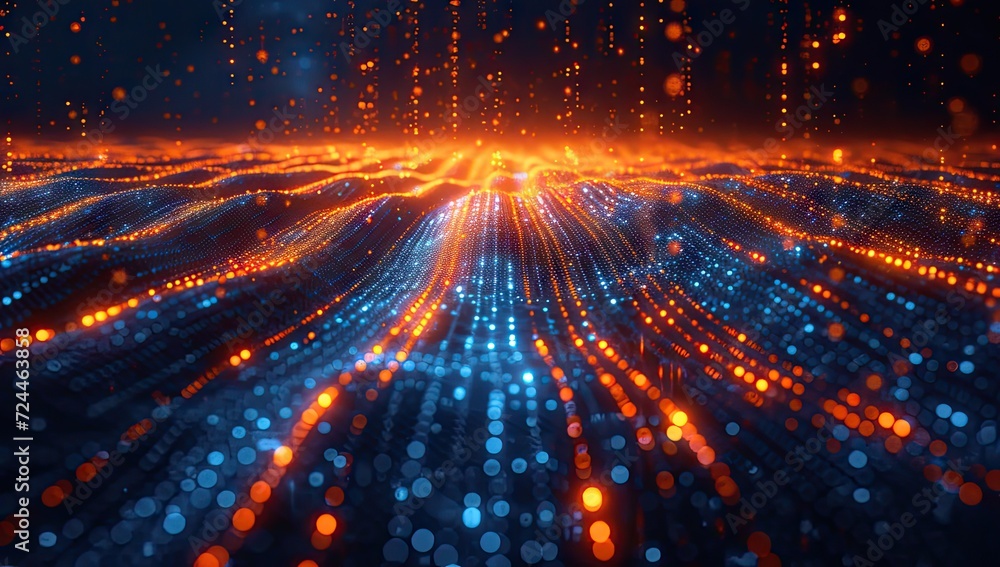 Poster modern technology and science concept with futuristic abstract background. digital network and cyber