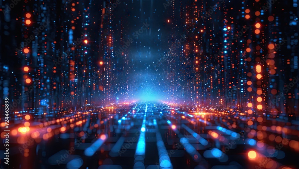 Poster modern technology and science concept with futuristic abstract background. digital network and cyber