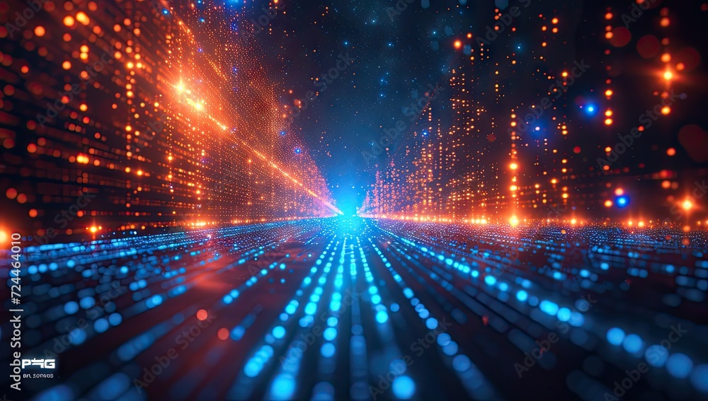 Aufkleber modern technology and science concept with futuristic abstract background. digital network and cyber