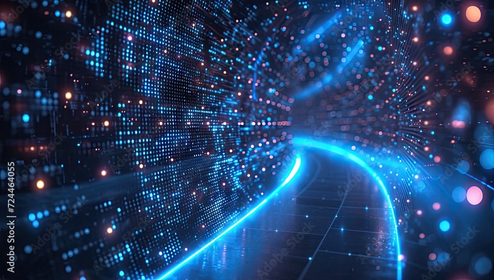 Poster modern technology and science concept with futuristic abstract background. digital network and cyber