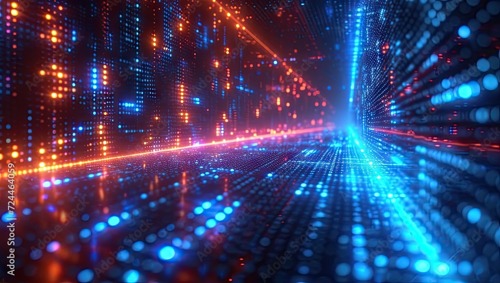 Aufkleber modern technology and science concept with futuristic abstract background. digital network and cyber