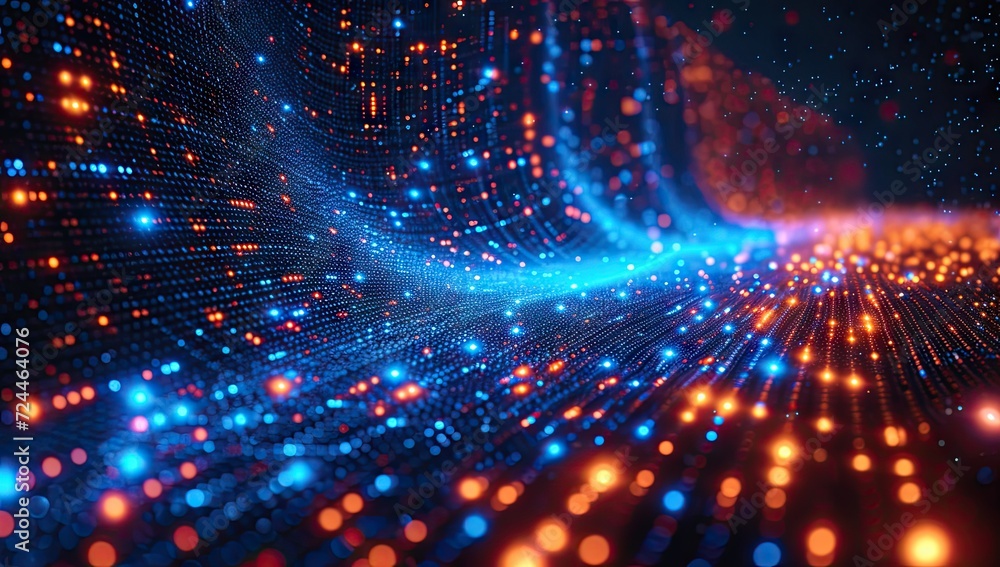 Poster modern technology and science concept with futuristic abstract background. digital network and cyber