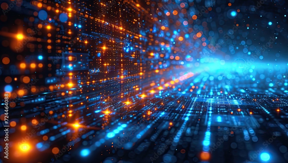 Aufkleber modern technology and science concept with futuristic abstract background. digital network and cyber