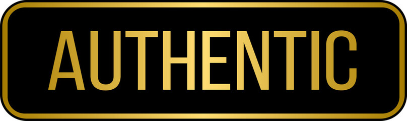 Fototapeta premium 100% golden authentic stamp vector illustration