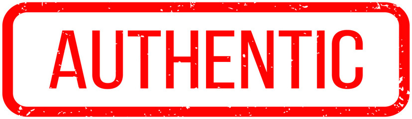 100% red authentic stamp vector illustration