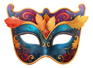 Colorful carnival mask isolated.