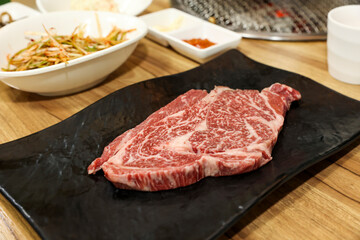 South Korean beef raw sirloin