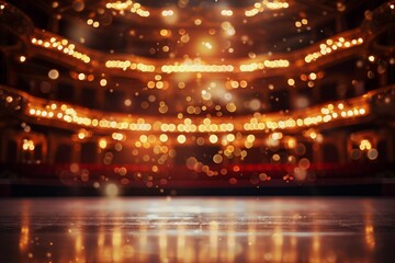 Mesmerizing Blurred Bokeh Captures The Opulence Of Grand Theater Stage