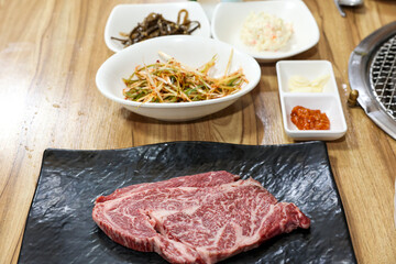 South Korean beef raw sirloin