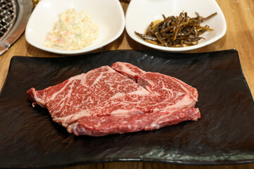 South Korean beef raw sirloin