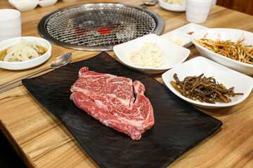South Korean beef raw sirloin