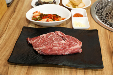 South Korean beef raw sirloin